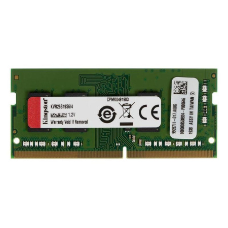 Оперативная память Kingston 4 ГБ KVR26S19S6/4 (SO-DIMM DDR4) Оперативная память Kingston 4 ГБ KVR26S19S6/4 (SO-DIMM DDR4)