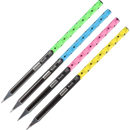 Карандаш чернографитный HB Attache Romb заточенный трехгранный