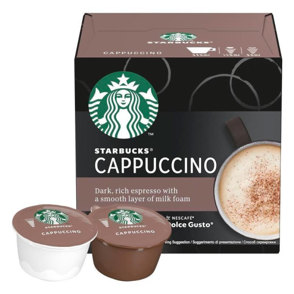 Кофе в капсулах для кофемашин Starbucks Cappuccino (12 штук в упаковке)
