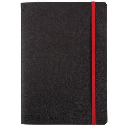 Блокнот Oxford Black'n'Red А5 72 листа черный в линейку на сшивке (150x220 мм, артикул производителя 400033673)
