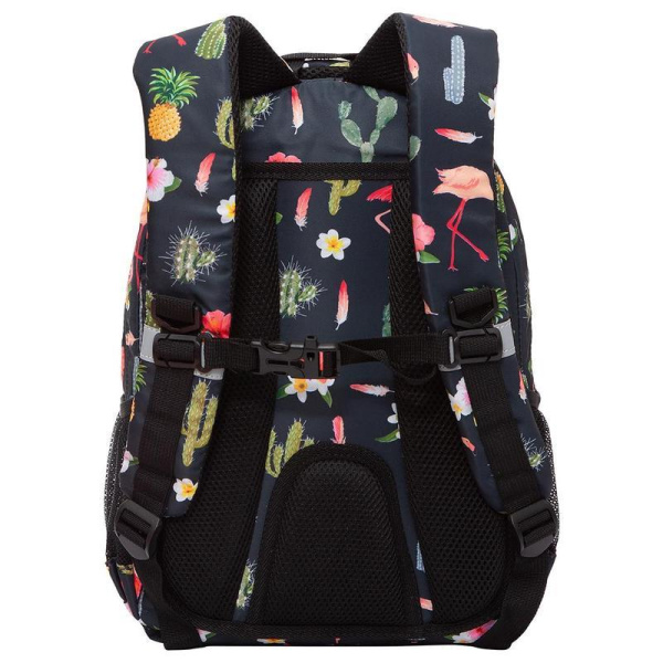 Рюкзак школьный Grizzly Фламинго разноцветный