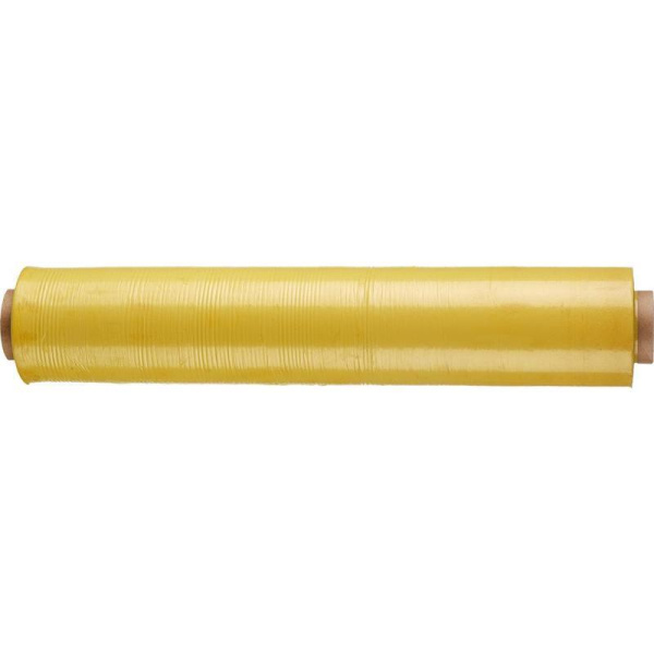 Стрейч-пленка для ручной упаковки вес 2 кг 20 мкм x 217 м x 50 см желтая (престрейч 180%)
