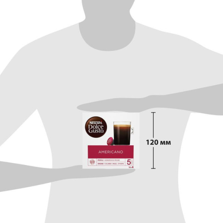Кофе в капсулах для кофемашин Nescafe Dolce Gusto Americano (16 штук в упаковке)