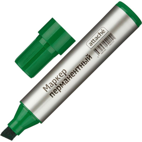 Маркер перманентный Attache зеленый (толщина линии 3-10 мм)