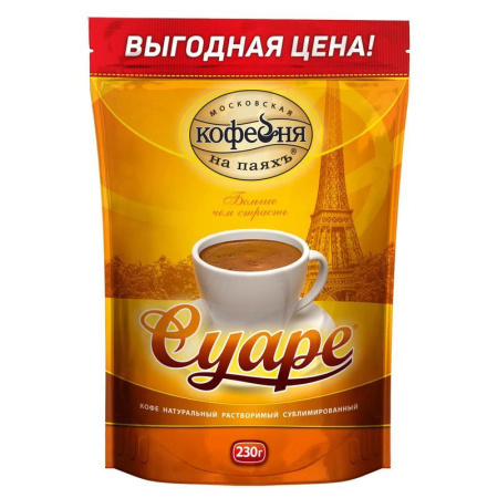 Кофе рaстворимый Московская кофейня на паяхъ  Суаре 230 г