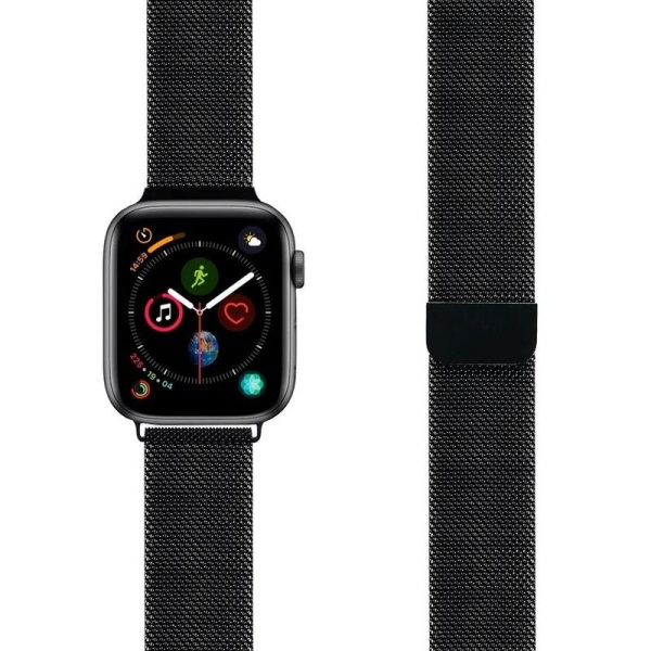 Ремешок Lyambda Capella для Apple Watch 38/40/41 мм черный стальной  (DS-APM02-40-BK)