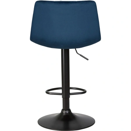 Стул барный Dobrin Tailor black синий/чёрный (велюр/металл)