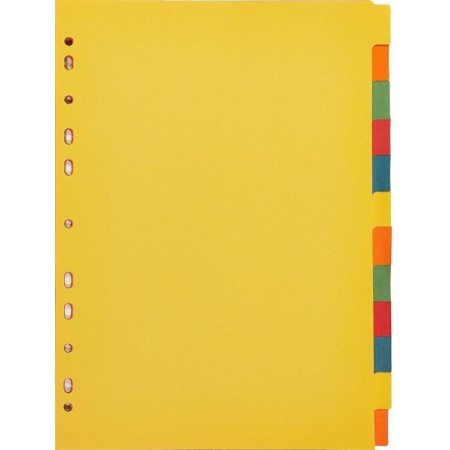 Разделитель листов Attache А4 картонный 12 листов цветной (297х210 мм)