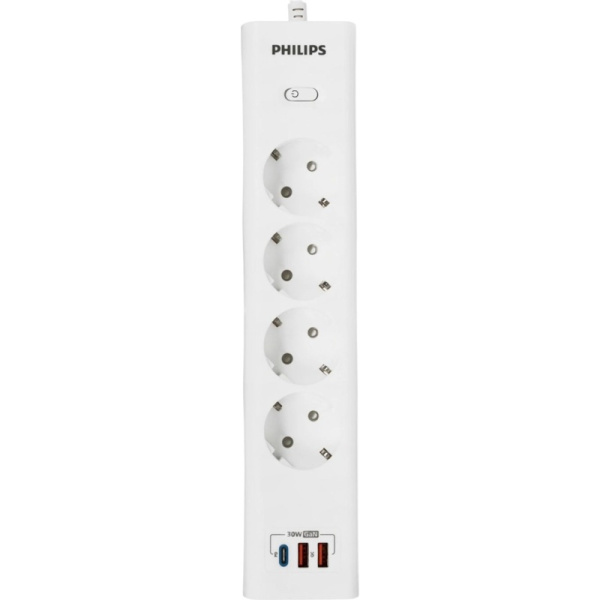 Сетевой фильтр Philips CHP8246WA/51 на 4 розетки 2 метра + 2 USB