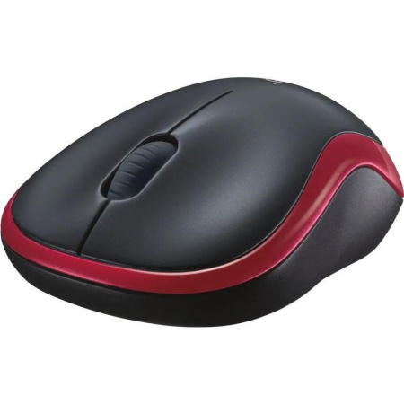 Мышь беспроводная Logitech M185 черная/красная (910-002237) Мышь беспроводная Logitech M185 черная/красная (910-002237)