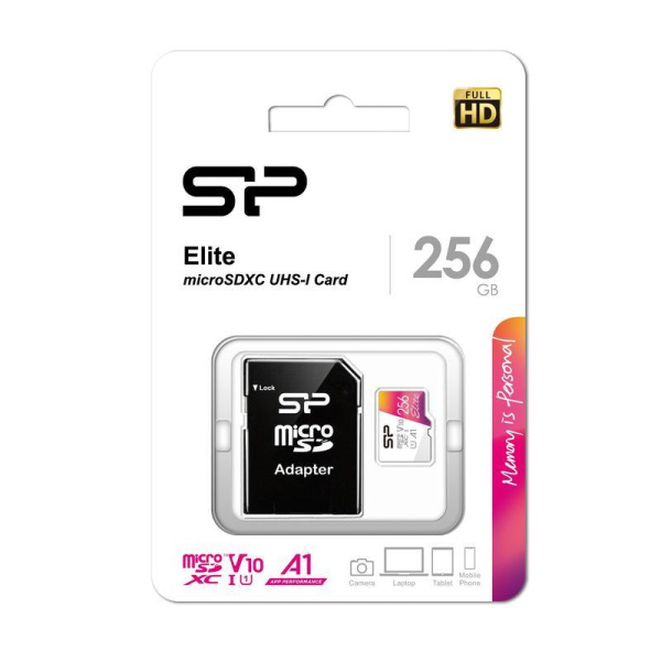 Карта памяти 256 ГБ microSDХC Silicon Power Elite SP256GBSTXBV1V20SP  UHS-I U1 V10 A1