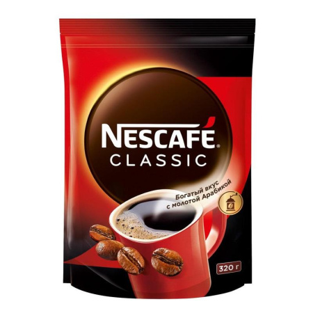 Кофе растворимый Nescafe Classic 320 г (пакет)