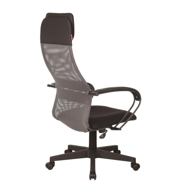 Кресло для руководителя Easy Chair 655 TTW серое/черное (искусственная кожа/сетка/ткань, пластик)