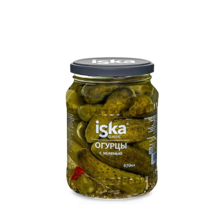 Огурцы маринованные ISKA 670 мл