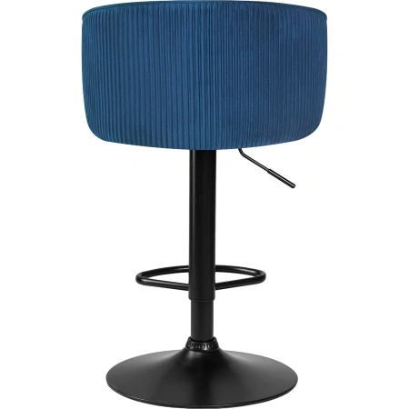 Стул барный Dobrin Darcy black синий/чёрный (велюр/металл)