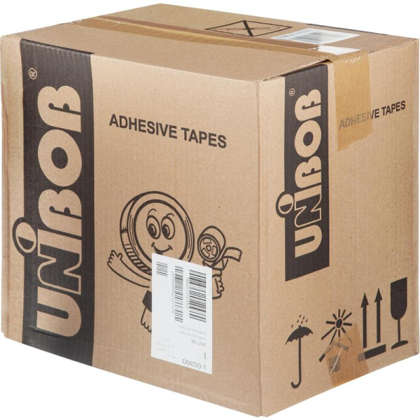 Клейкая лента упаковочная Unibob 700 48 мм x 66 м 47 мкм коричневая (36  штук в упаковке)