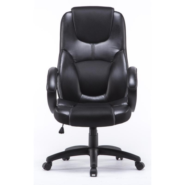 Кресло для руководителя Easy Chair 664 TRF черное (рециклированная  кожа/ткань, пластик)
