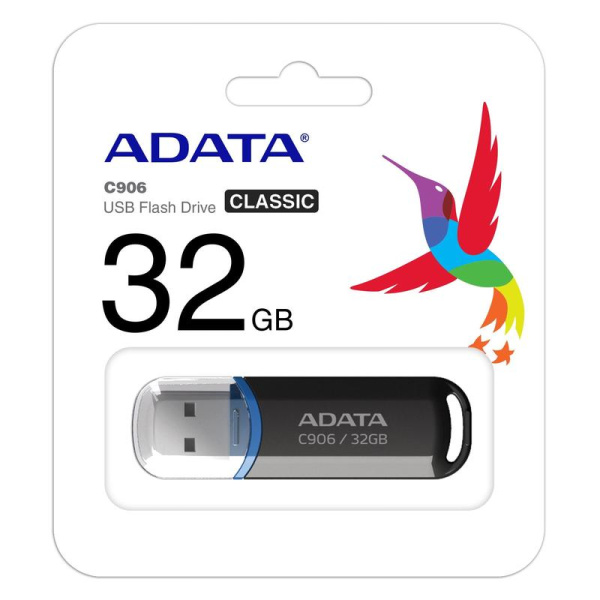 Флеш-память USB 2.0 32 ГБ A-DATA C906 (AC906-32G-RBK)