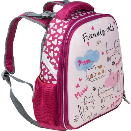 Ранец ортопедический №1 School Friendly cats (экокожа)