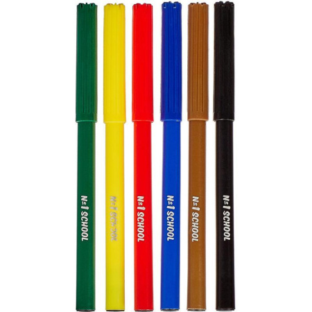 Фломастеры №1School Шустрики 6 цветов