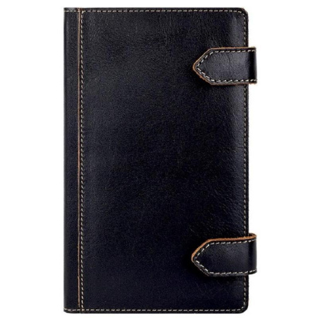 Визитница настольная Askent натуральная кожа на 120 визиток черная