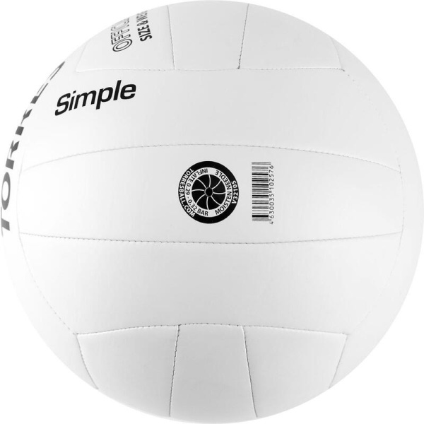 Мяч волейбольный Torres Simple V32105 №5 белый/черный