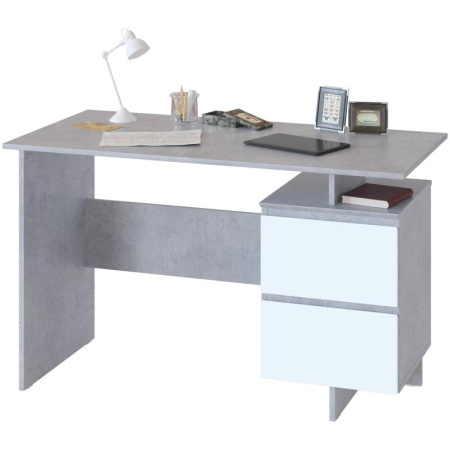 Стол компьютерный Сокол СПм-19 (серый/белый, 1200х600х740 мм)