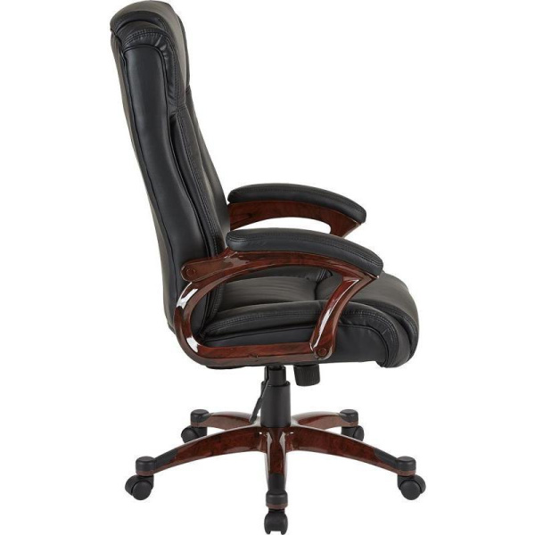 Кресло для руководителя Easy Chair 632 TR черное (рециклированная кожа, пластик)