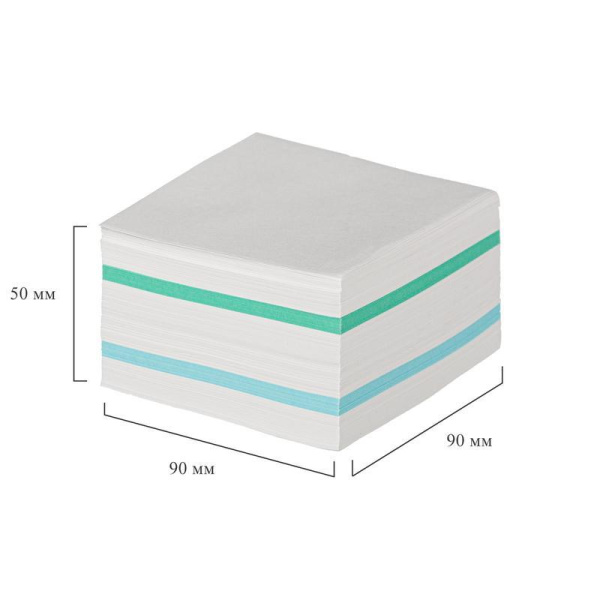 Блок для записей Attache запасной 90x90x50 мм разноцветный (плотность 65 г/кв.м)