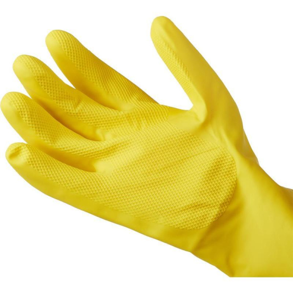 Перчатки КЩС латексные Manipula Блеск L-F-01 желтые (размер 7-7.5, S)