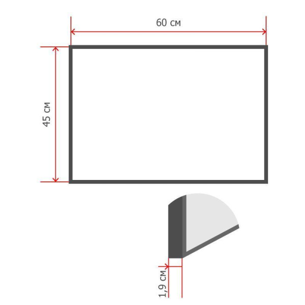 Доска магнитно-маркерная Attache 45x60 см лаковое покрытие металлическая рама
