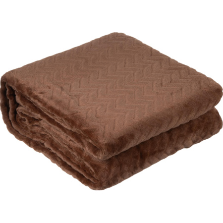 Плед Luscan микрофибра 200x220 см кофейный
