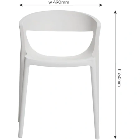 Стул обеденный Evok белый (пластик)