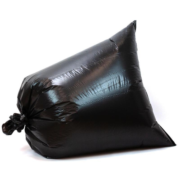 Мешки для мусора на 180 литров черные Mirpack (100 мкм, в рулоне 10 штук, 93х110 см)