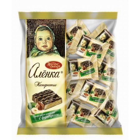 Конфеты шоколадные «Аленка» вафельные, с фундуком 250г