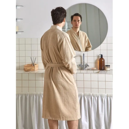 Халат махровый Комус Delray 54 (XXL) бежевый