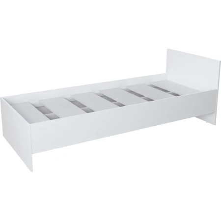 Кровать односпальная Север (белый шагрень, 2040х840х700 мм)