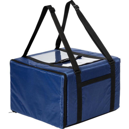 Термосумка для пиццы нейлон синяя 45x45x30 см