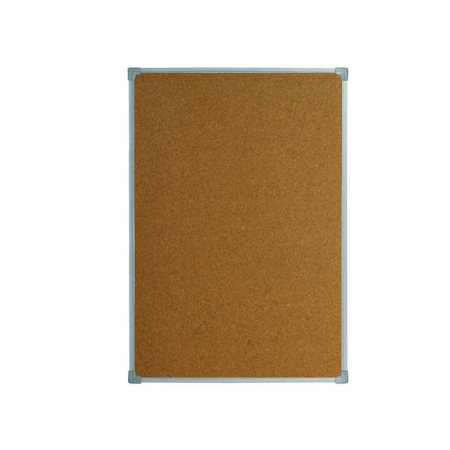 Доска пробковая для объявлений 100х60 см металлическая рама