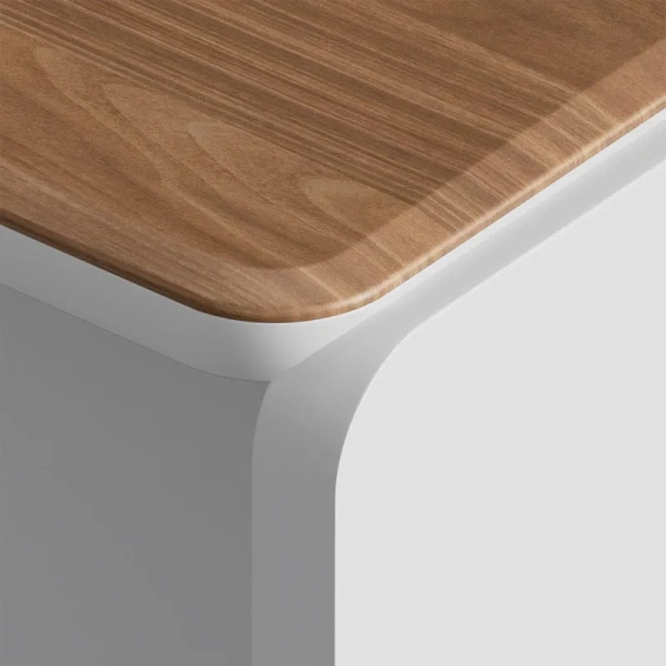 Стол приставной Комус Мебель Linkor (орех линкольн/белый, 1611х800х753  мм)