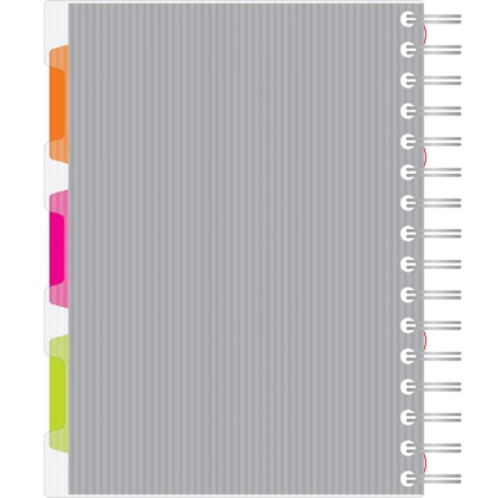 Бизнес-тетрадь Attache Selection Spiral Book A5 140 листов серая в клетку на спирали (170x206 мм)