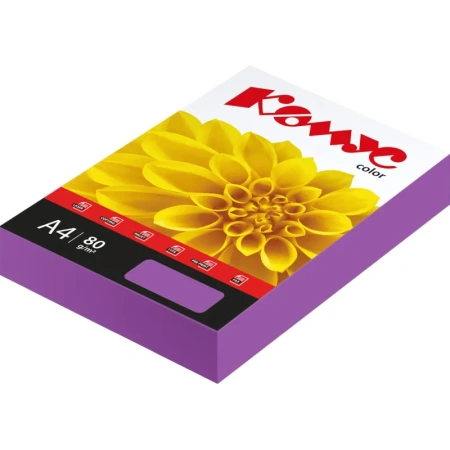 Бумага цветная для печати Комус Color лиловая интенсив (А4, 80 г/кв.м,  500 листов)