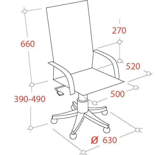 Кресло для руководителя Easy Chair 711 TPU черное (искусственная кожа, металл)