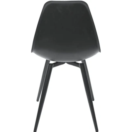 Стул обеденный Комус Eames Plast чёрный (пластик, металл)