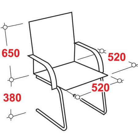 Конференц-кресло Chairman 416 V черное (экокожа, металл черный)