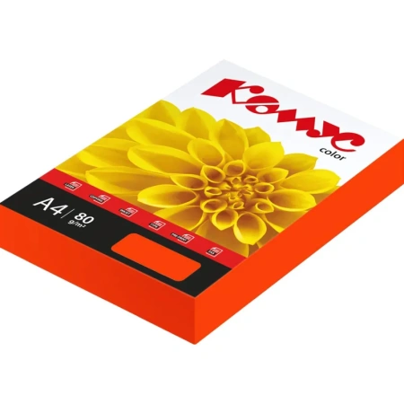 Бумага цветная для печати Комус Color шафран интенсив (А4, 80 г/кв.м, 500 листов)