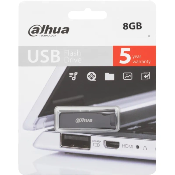 Флешка USB 2.0 8 ГБ Dahua (DHI-USB-U156-20-8GB)