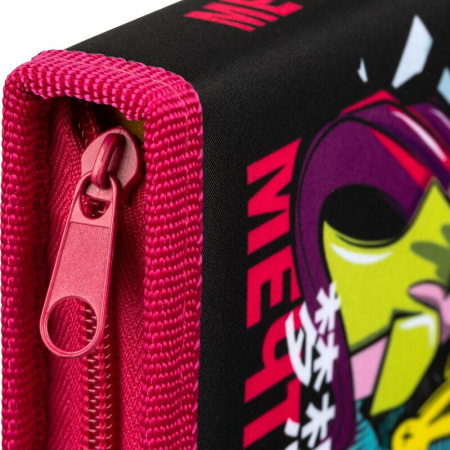 Пенал односекционный Комус класс Мечтай черный