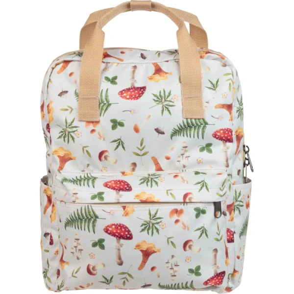 Рюкзак Комус Класс (№1 School) Квадро Грибы 17 л белый