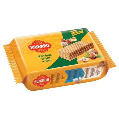 Вафли Яшкино ореховые 200 г (24 штуки в упаковке)